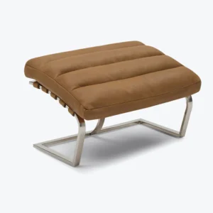 Halston Leather Ottoman