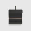 24 inch bathroom vanity with sink, floating wall mounted vanity + matt black quartz one-piece basin