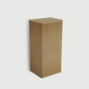 Striped walnut floating bathroom side cabinet - wall-mounted storage cabinet for small spaces. This pre-assembled bathroom cabinet features curved safety edges, push-open door, and 2 adjustable shelves for flexible storage. Made of durable MDF and plywoods, it’s scratch and water resistant, with stylish striped walnut texture that elevates bathroom decor. Perfect for organizing everyday bathroom essentials in compact apartments or powder rooms.