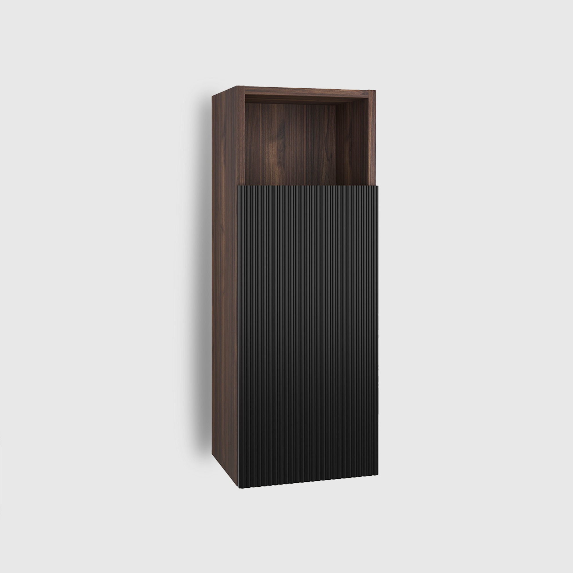 Bathroom Side Cabinet black & walnut bathroom floating side cabinet wall-mounted storage cabinet for small space