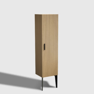 14S striped matt black bathroom side cabinet freestanding storage cabinet for modern bathroom