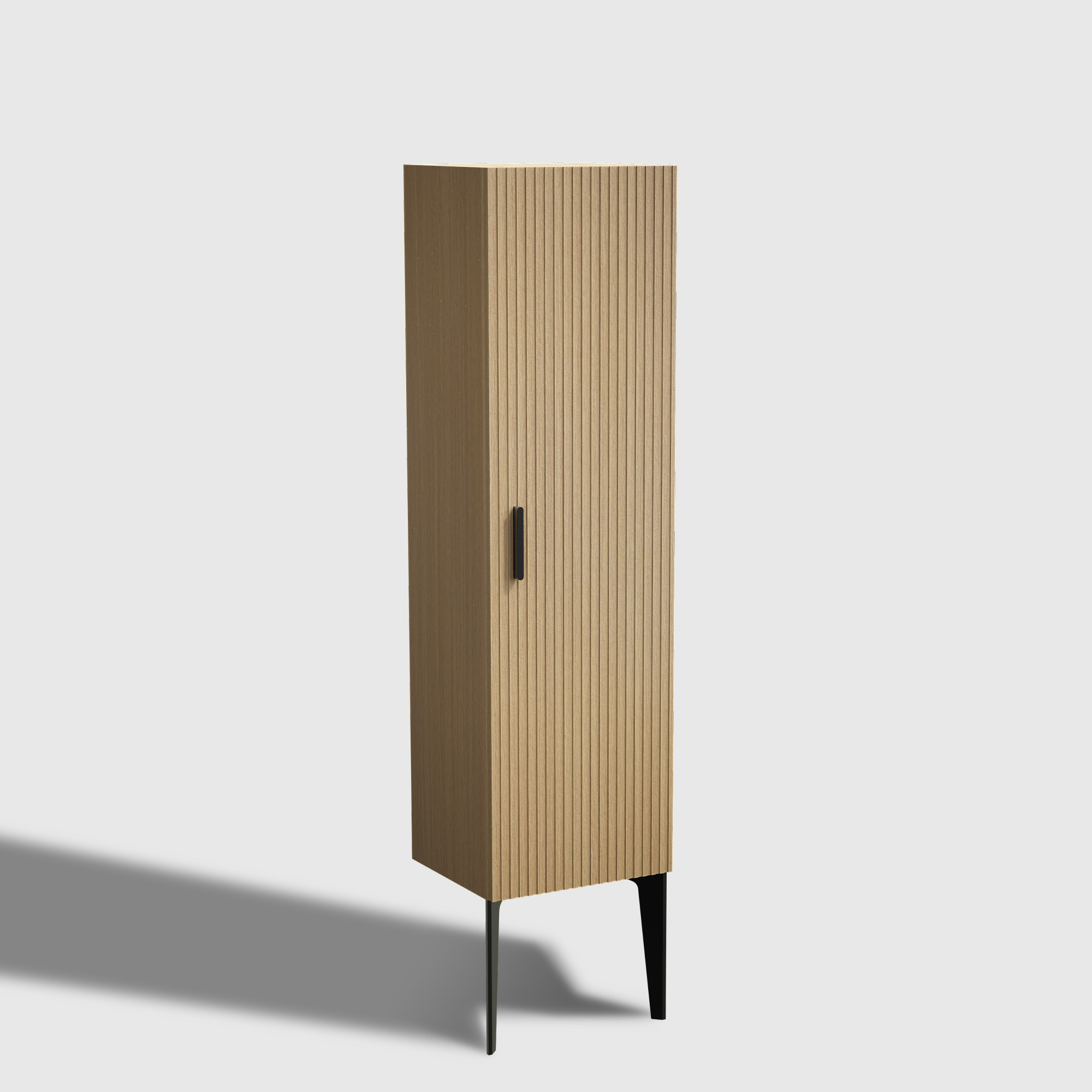 Bathroom Side Cabinet 14S striped matt black bathroom side cabinet freestanding storage cabinet for modern bathroom