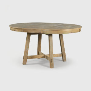 Light oak oval extendable dining table with four angled legs, rustic reclaimed wood dining table for modern farmhouse dining room