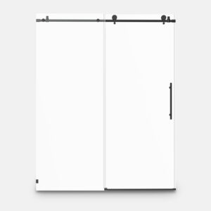 adjustable width sliding shower door easy install honeycomb packaging brushed nickel