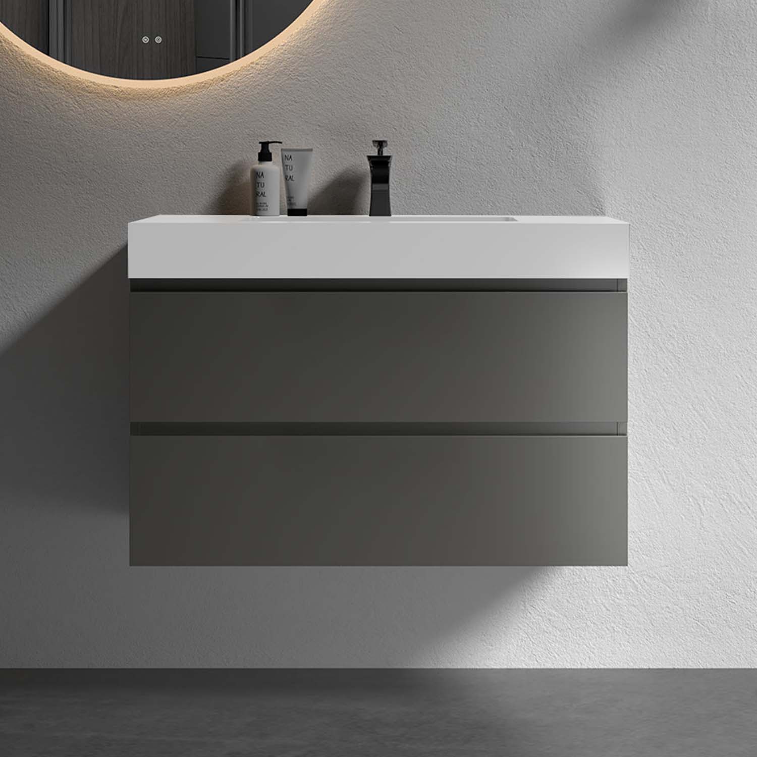 Gray-Bathroom Vanity with Sink (1)