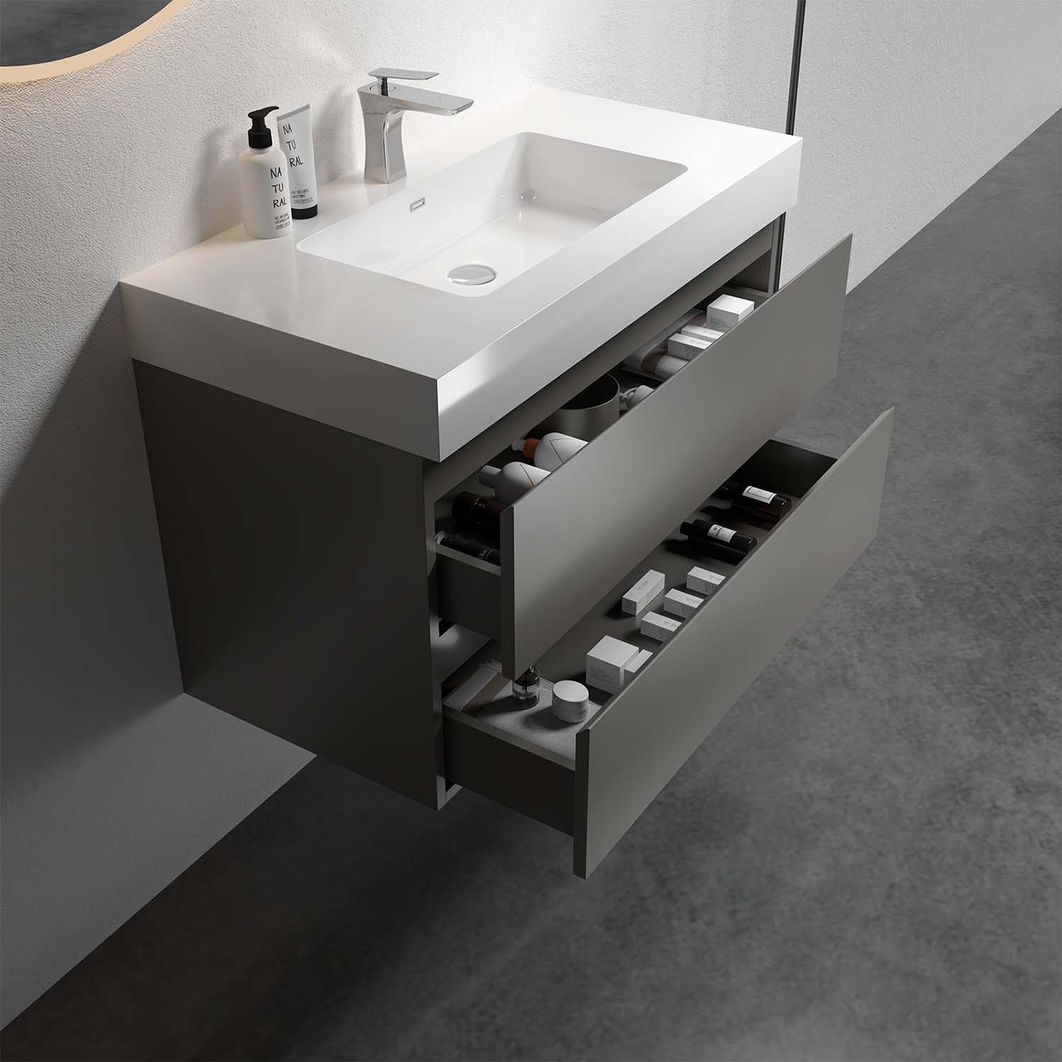 Gray-Bathroom Vanity with Sink (2)