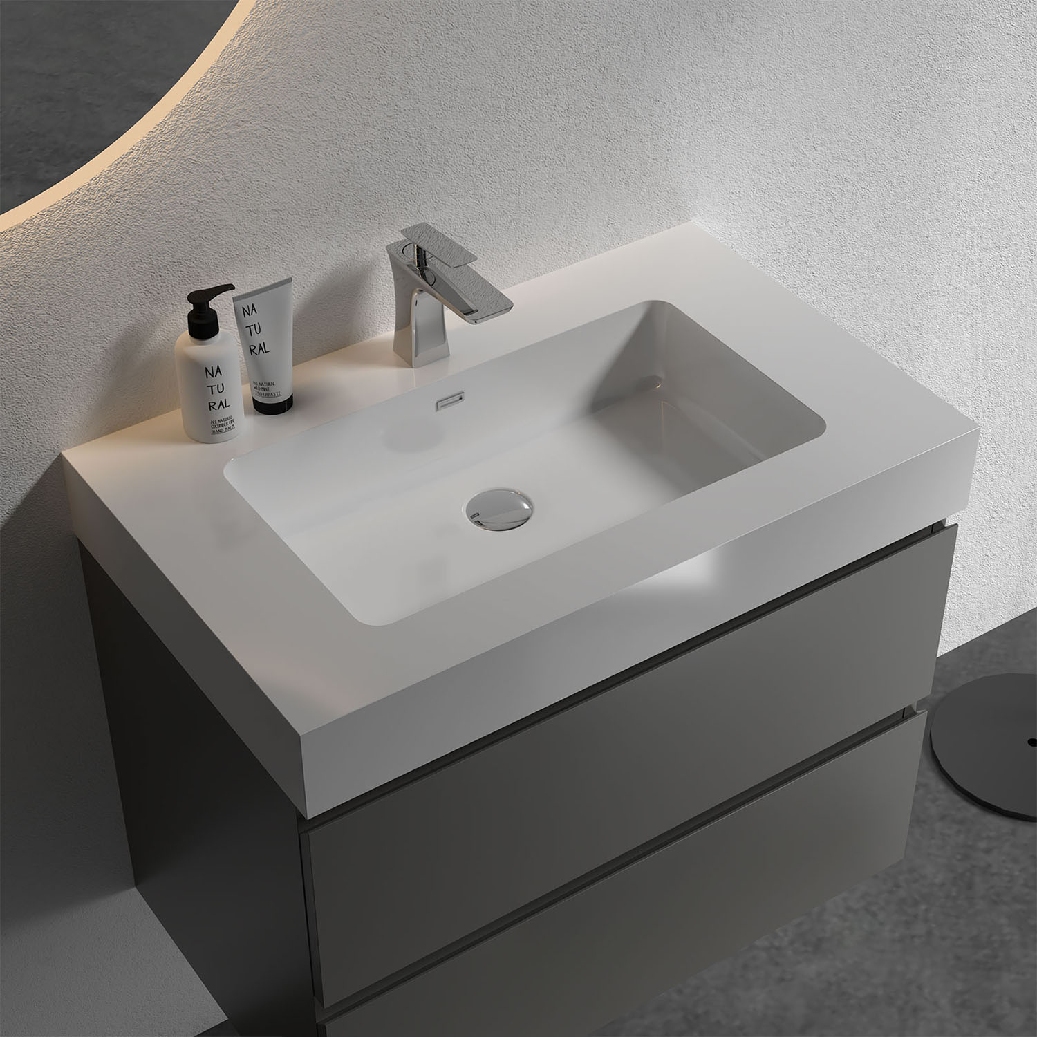 Gray-Bathroom Vanity with Sink (3)
