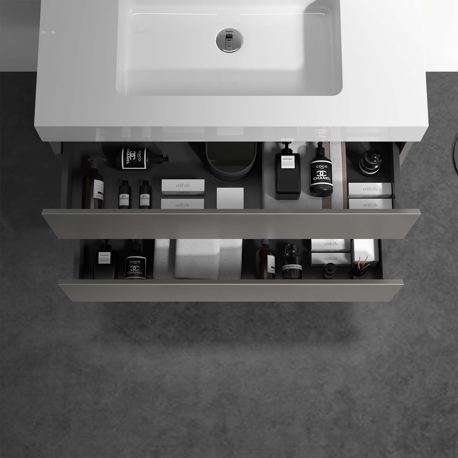 Gray-Bathroom Vanity with Sink (5)