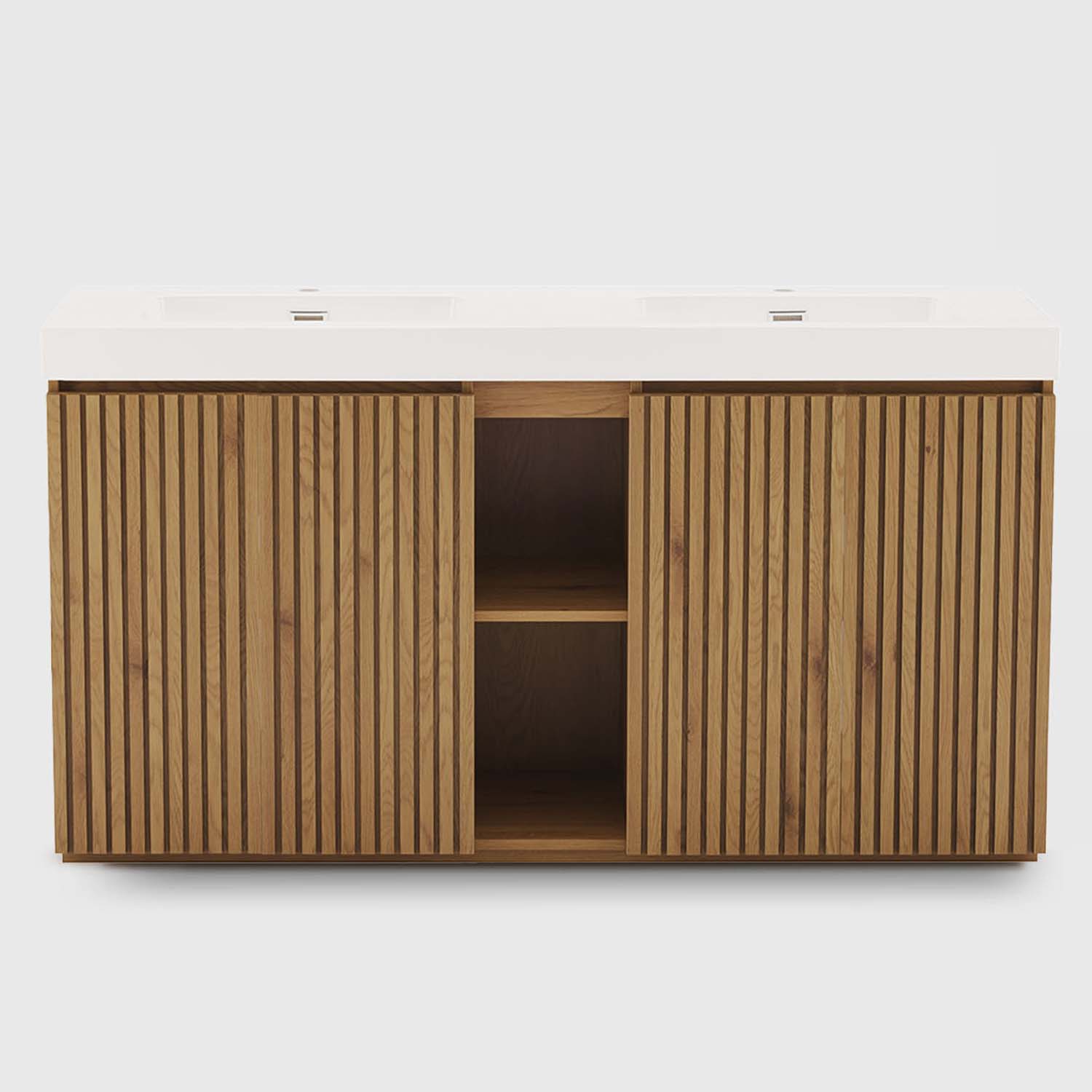 Knotty Oak -Bathroom Vanity with Sink, Large Storage Freestanding Bathroom Vanity -Modern Bathroom (1)