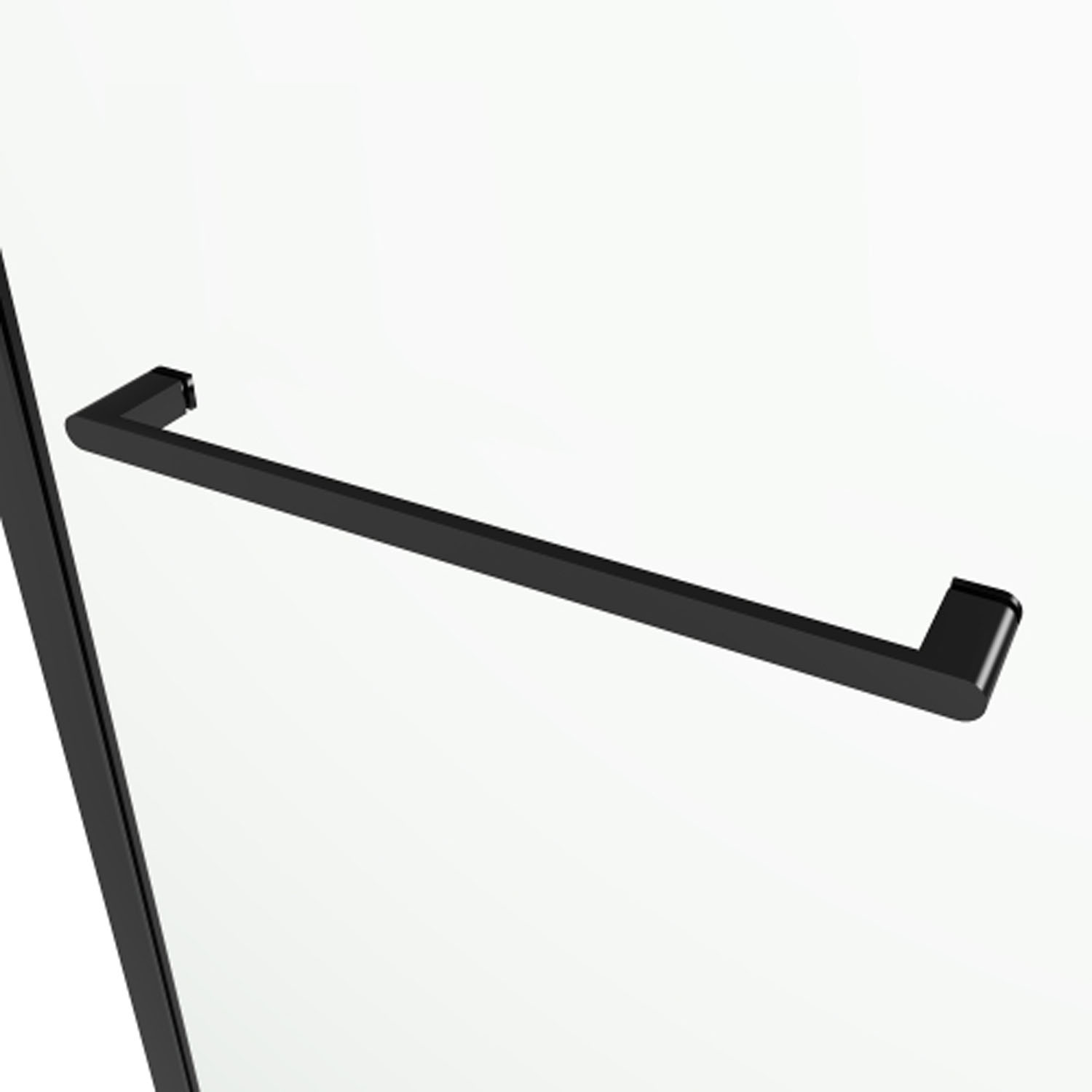 Sliding Shower Door, 8mm Frameless Glass Shower Door with Matte Black Hardware