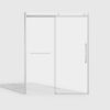frameless sliding shower door 60x72 8mm tempered glass SGCC chrome matte black