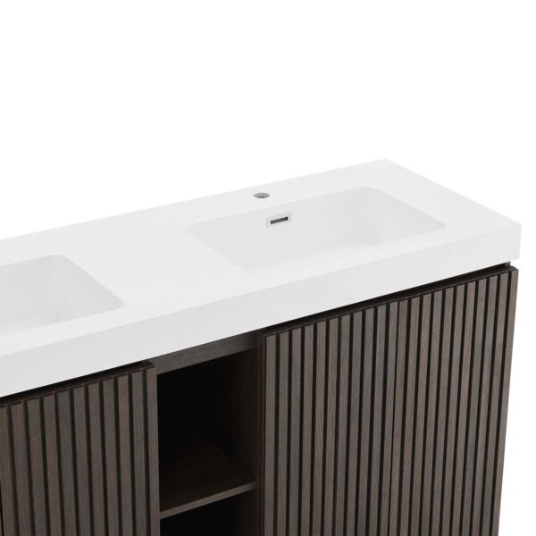 Smoked Oak Bathroom Vanity with Sink-Large Storage Freestanding Bathroom Vanity for Modern Bathroom (3)