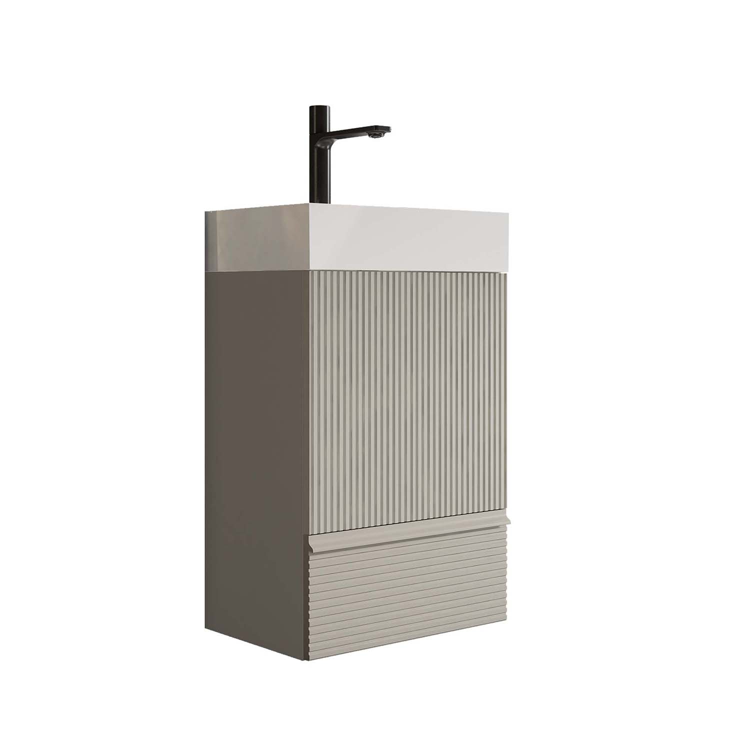 Striped Cashmere Grey -Bathroom Vanity -Ceramic Sink- Freestanding Bathroom Cabinet-Modern Bathroom (2)
