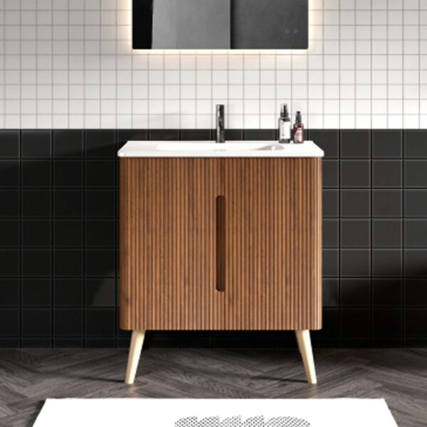 Striped-Walnut -Bathroom Vanity -Sink (4)