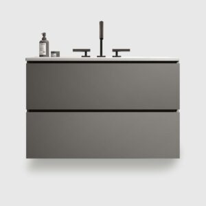 30 inch space grey bathroom vanity with sink - E1 grade eco-friendly construction