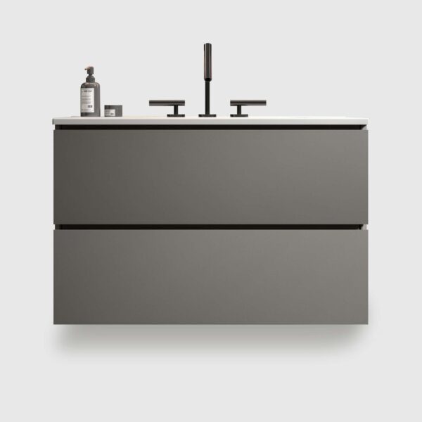 30 inch space grey bathroom vanity with sink - E1 grade eco-friendly construction