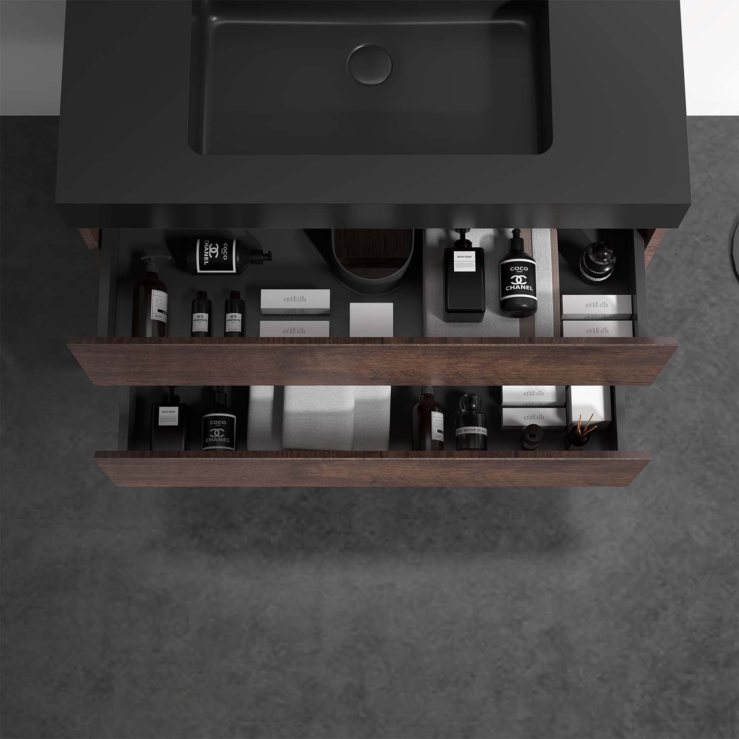 Walnut-Bathroom Vanity with Sink (6)