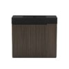 GALAN 36 Inch Freestanding Winston Walnut Bathroom Vanity with Single Sink, Black Engineered Stone Top, Soft-Closing Fluted Doors, Adjustable Shelf and Open Side Storage