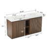 48 Inch Freestanding Walnut Bathroom Vanity Dimensions, Size Guide for Modern Bathroom Vanity