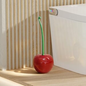 Cherry Shaped Toilet Brush with Holder